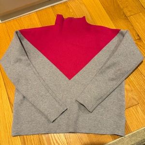Cute color block sweater pink and grey XS Cynthia Rowley